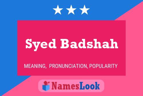 Pôster do nome Syed Badshah