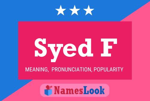 Pôster do nome Syed F