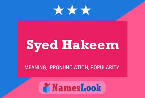 Pôster do nome Syed Hakeem