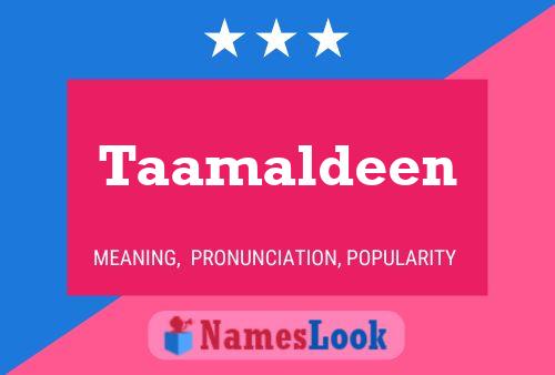 Pôster do nome Taamaldeen