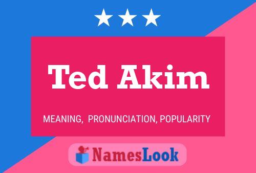 Pôster do nome Ted Akim