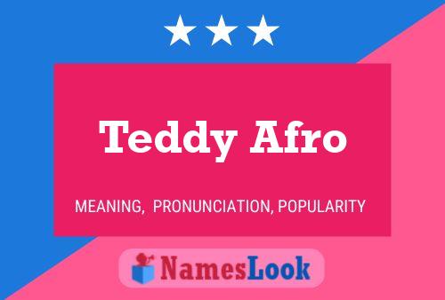 Pôster do nome Teddy Afro