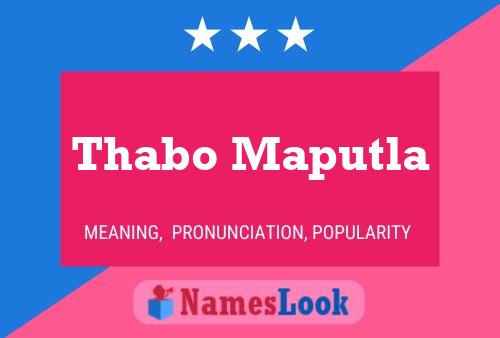 Pôster do nome Thabo Maputla