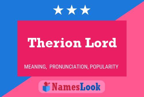 Pôster do nome Therion Lord