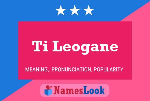 Pôster do nome Ti Leogane