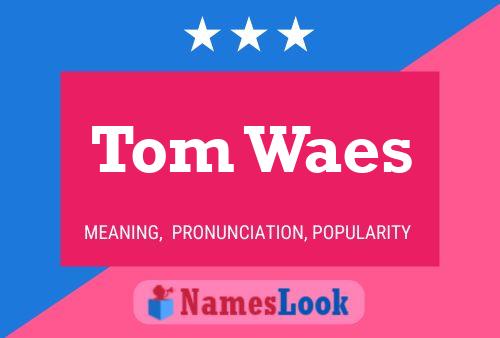 Pôster do nome Tom Waes