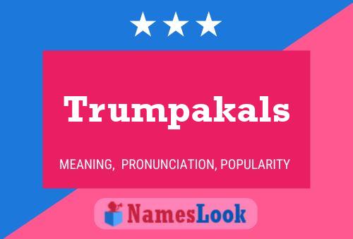 Pôster do nome Trumpakals