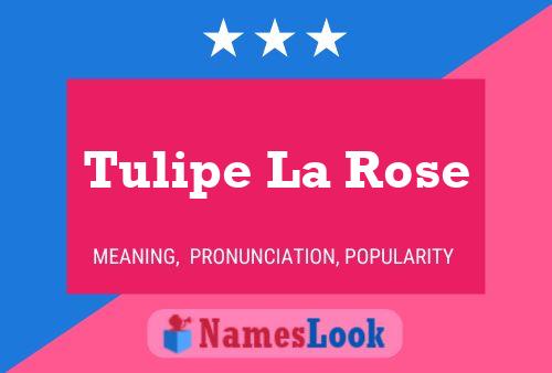 Pôster do nome Tulipe La Rose