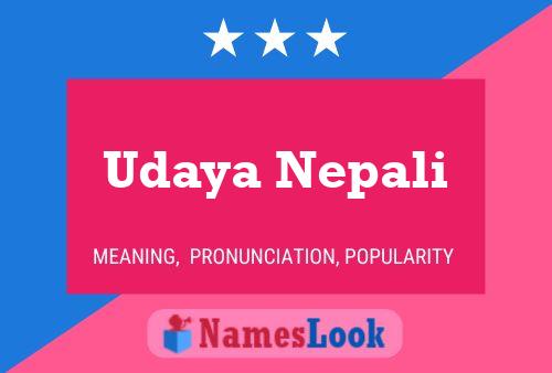 Pôster do nome Udaya Nepali