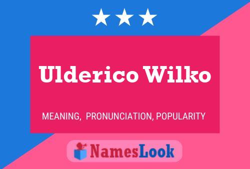 Pôster do nome Ulderico Wilko