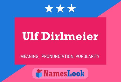 Pôster do nome Ulf Dirlmeier