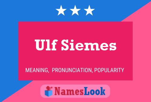 Pôster do nome Ulf Siemes