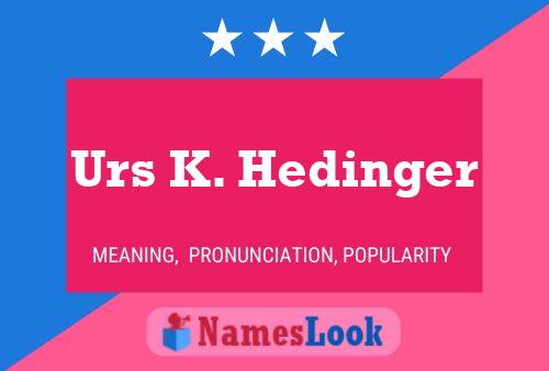 Pôster do nome Urs K. Hedinger