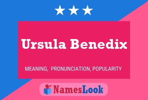 Pôster do nome Ursula Benedix