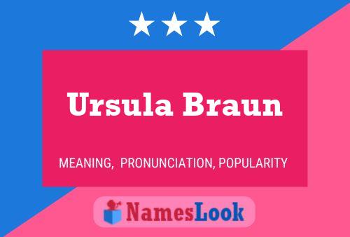 Pôster do nome Ursula Braun