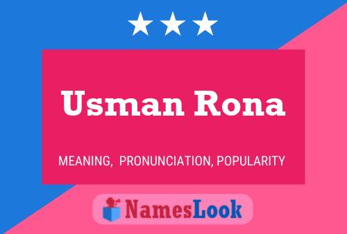 Pôster do nome Usman Rona