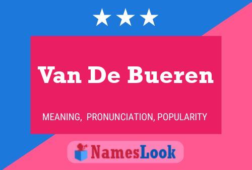 Pôster do nome Van De Bueren