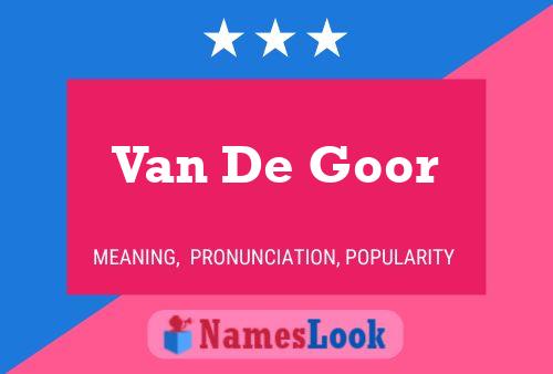 Pôster do nome Van De Goor