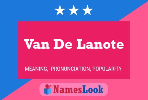 Pôster do nome Van De Lanote