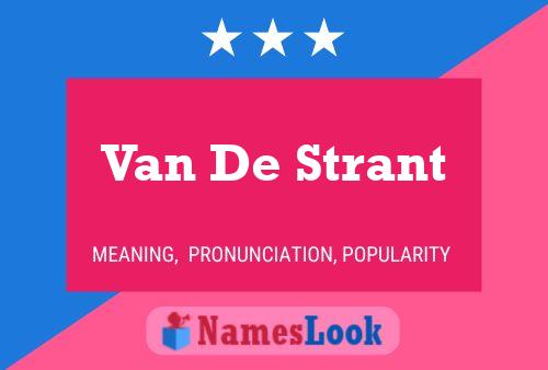 Pôster do nome Van De Strant