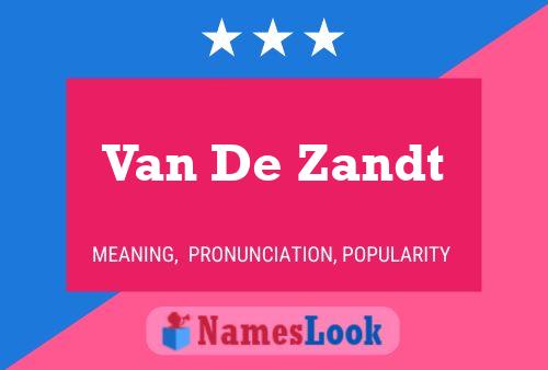 Pôster do nome Van De Zandt