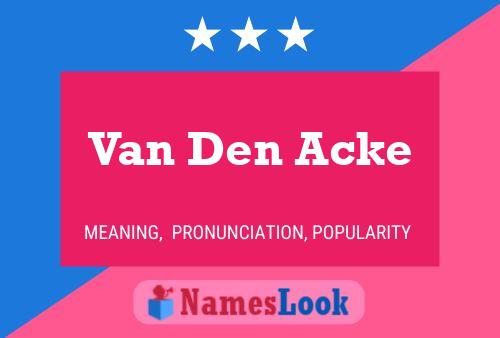 Pôster do nome Van Den Acke