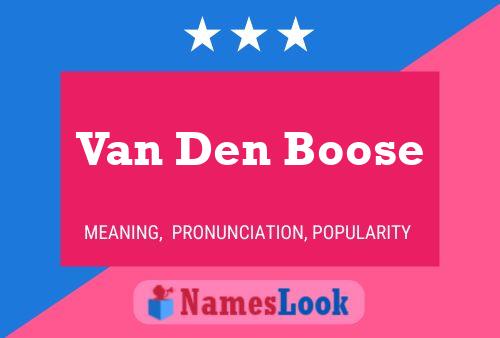 Pôster do nome Van Den Boose