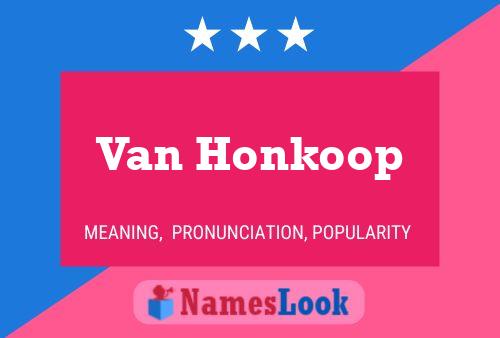 Pôster do nome Van Honkoop