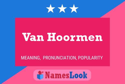 Pôster do nome Van Hoormen