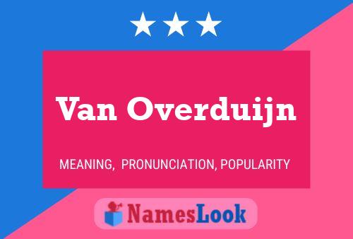 Pôster do nome Van Overduijn