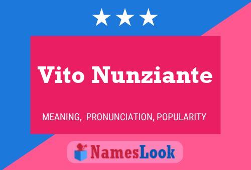 Pôster do nome Vito Nunziante