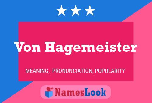 Pôster do nome Von Hagemeister