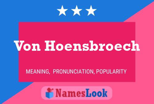 Pôster do nome Von Hoensbroech