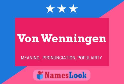 Pôster do nome Von Wenningen