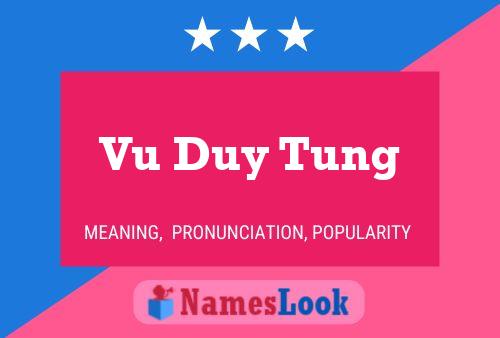 Pôster do nome Vu Duy Tung