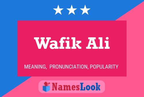 Pôster do nome Wafik Ali