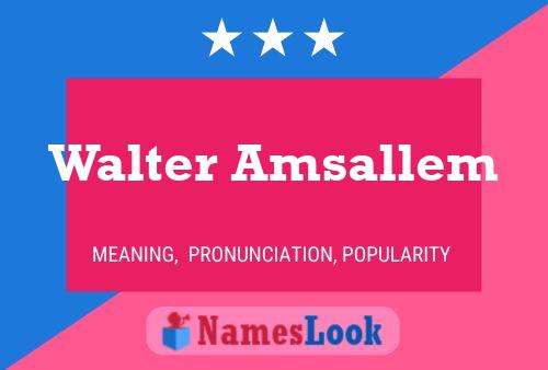 Pôster do nome Walter Amsallem