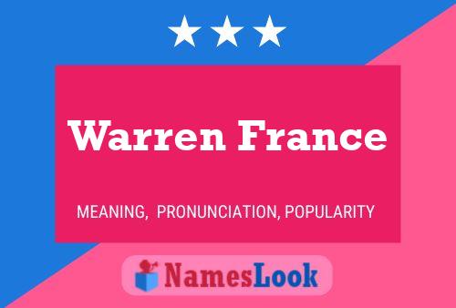 Pôster do nome Warren France