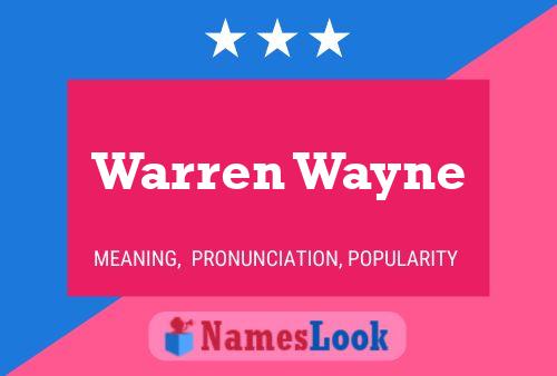 Pôster do nome Warren Wayne