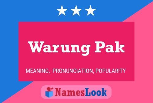 Pôster do nome Warung Pak