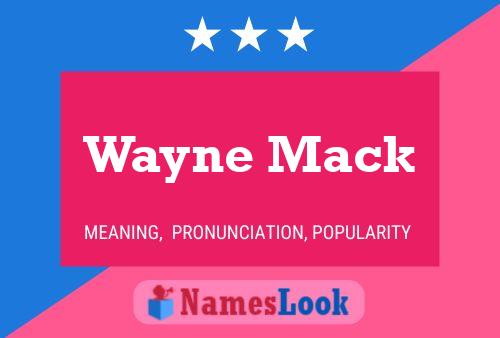 Pôster do nome Wayne Mack