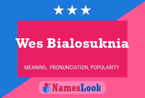 Pôster do nome Wes Bialosuknia