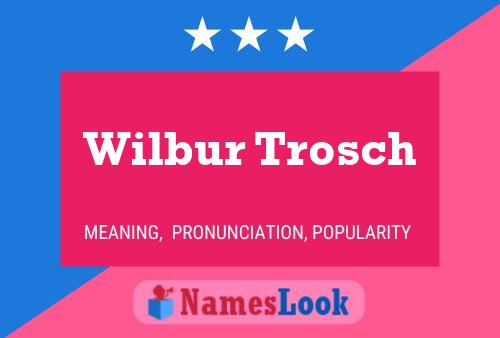 Pôster do nome Wilbur Trosch