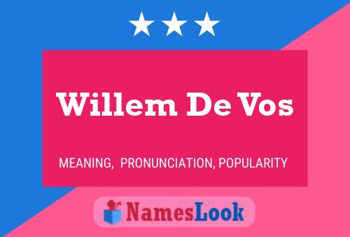 Pôster do nome Willem De Vos