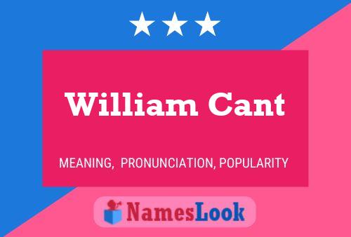 Pôster do nome William Cant