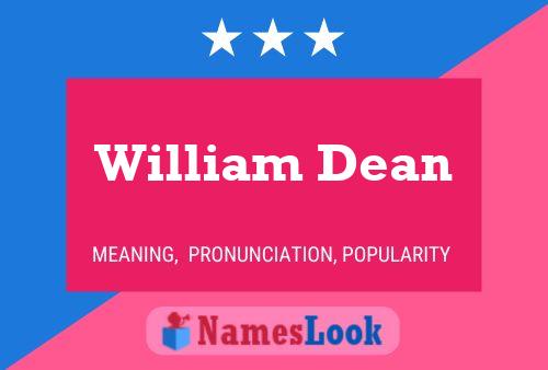 Pôster do nome William Dean