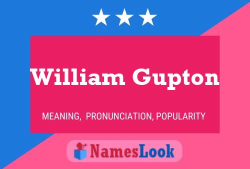 Pôster do nome William Gupton