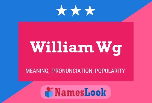 Pôster do nome William Wg