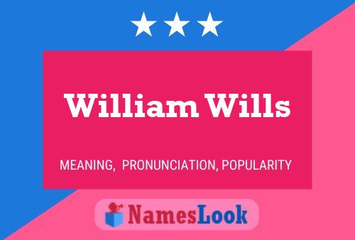 Pôster do nome William Wills