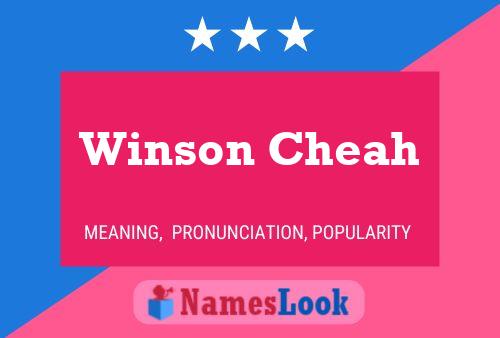 Pôster do nome Winson Cheah